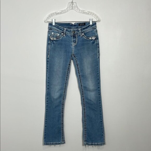 Suko low rise bootleg Women's Blue Jeans - Picture 2 of 7